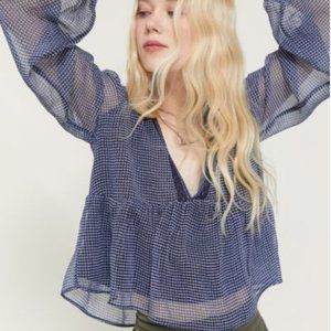 URBAN OUTFITTERS Hazel Lace Trim Babydoll Top